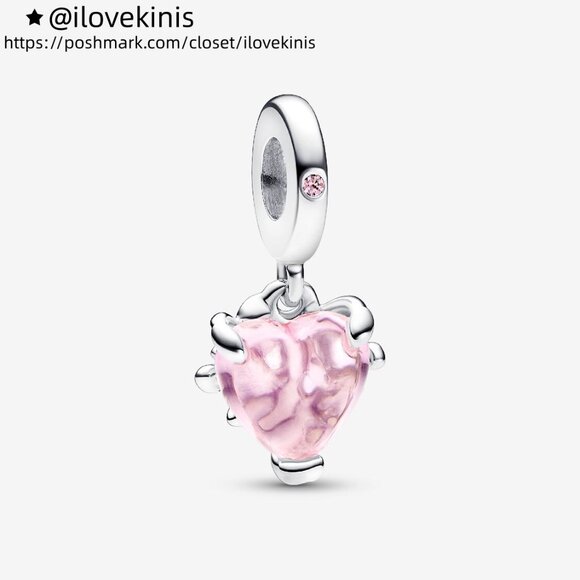 Pandora Pink Family Tree & Heart Dangle Charm - Picture 1 of 5